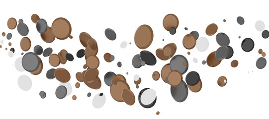 Radiant Festivity: Spectacular 3D Illustration Showcasing Radiating gold Confetti