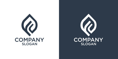 initial f abstract monogram logo design vector