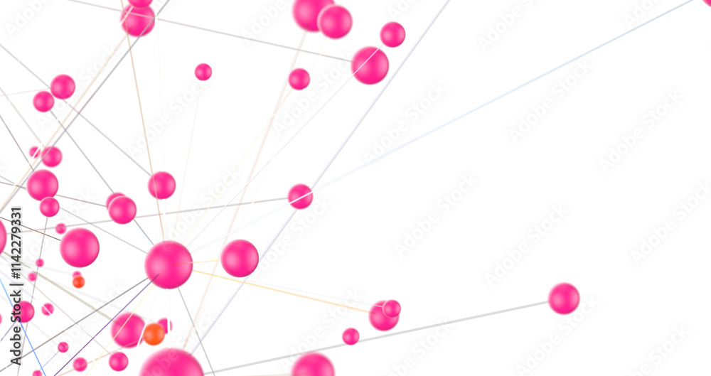 Poster abstract 3d render, network concept, background