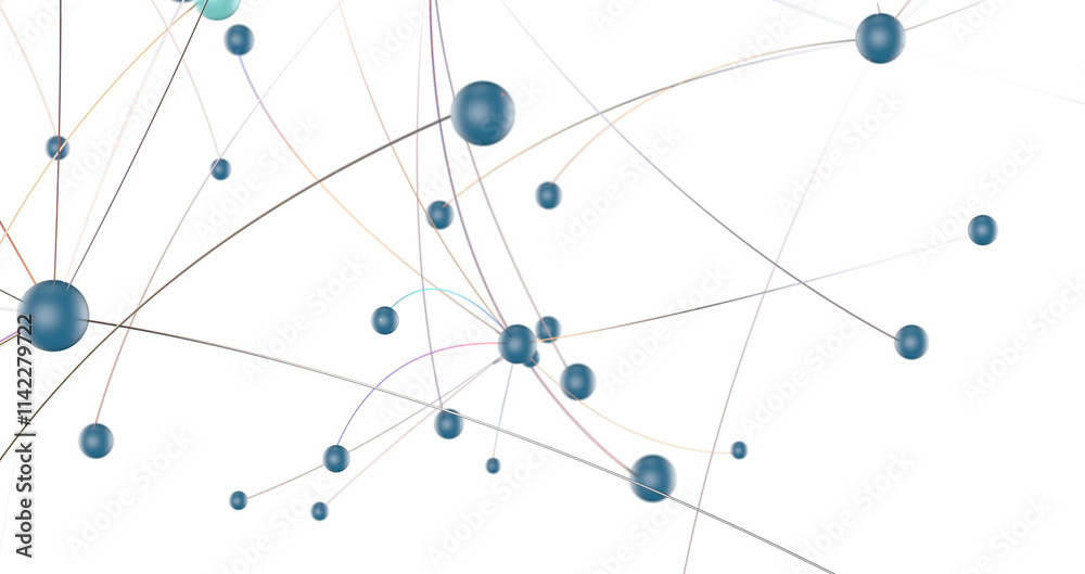Poster abstract 3d render, network concept, background