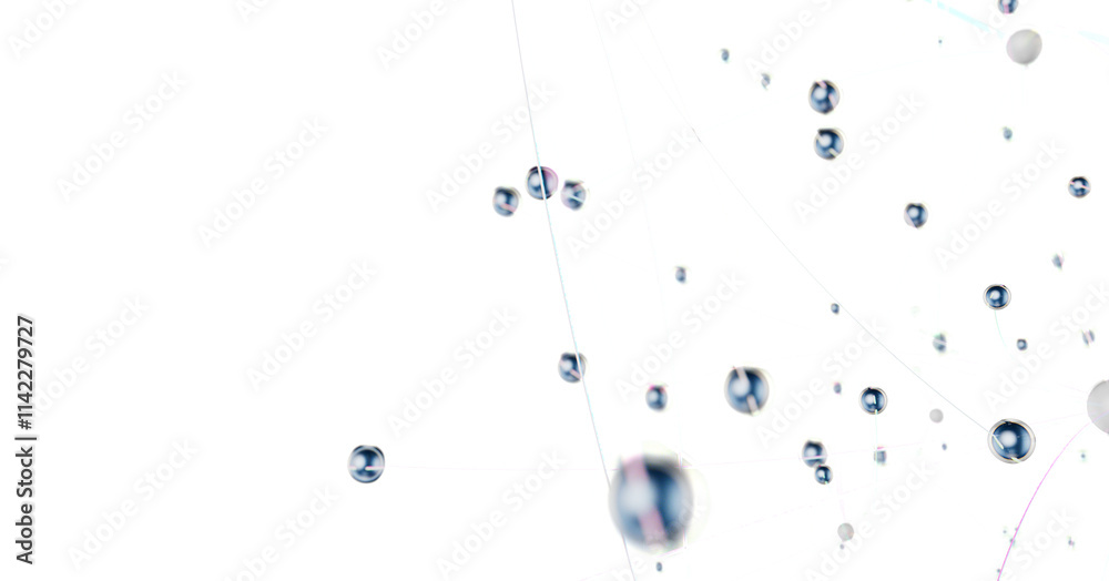 Poster abstract 3d render, network concept, background