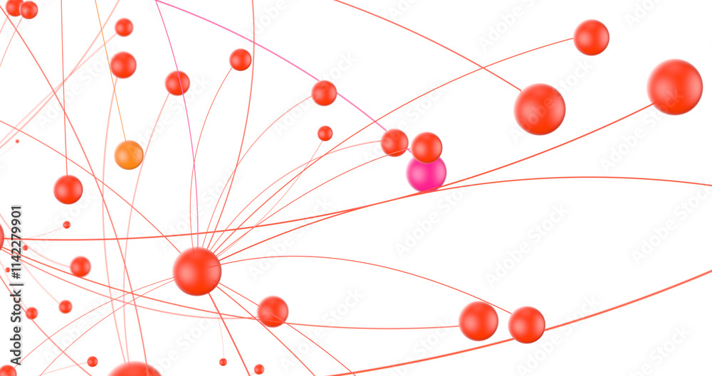 Poster network structure - abstract design connection