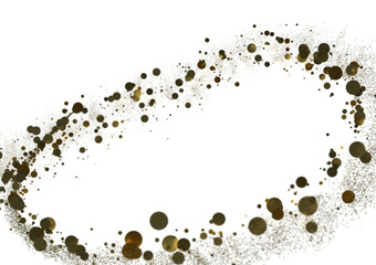 Cascading Celebration: Striking 3D Illustration Showcasing an Abundance of gold Confetti