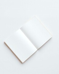 blank notebook on white background