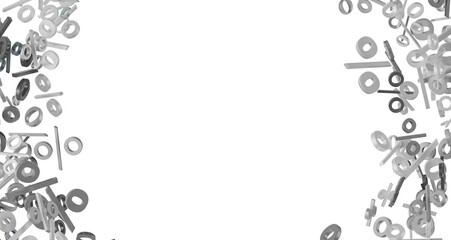 3d Sales icons floating in the air 3D rendering