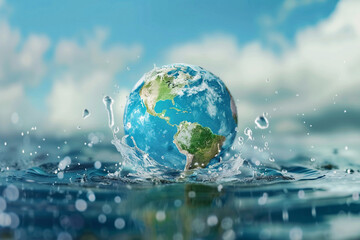 Greeting card with holiday composition for world environment day