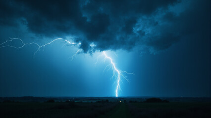 Lightning weather theme. Generative ai.