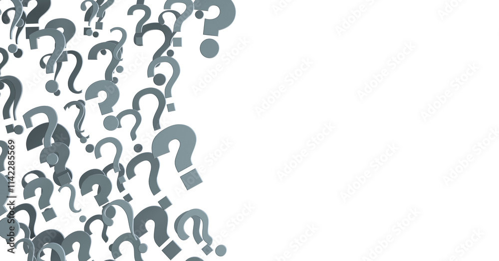 Poster question mark symbols for faq, information, problem, and solution