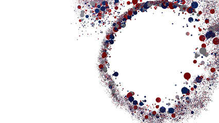 confetti - ndependence day USA banner mockup with confetti confetti in American national colors.