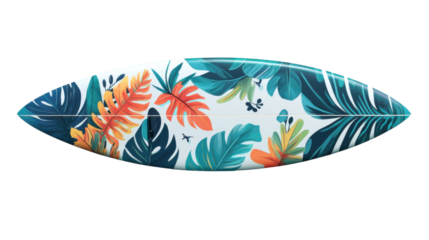 Surfboard, transparent background