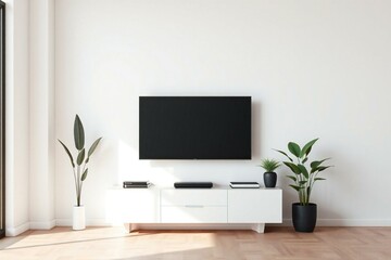 modern living room with tv