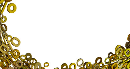 3d Sales icons floating in the air 3D rendering