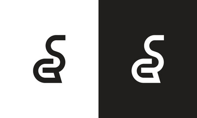 SG logo, monogram unique logo, black and white logo, premium elegant logo, letter SG Vector