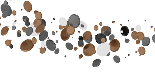  Colorful confetti on white background