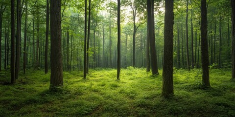 Obraz premium Windproof forest showcasing resilience against the elements, offering a unique glimpse into nature s power. Experience the beauty of a windproof forest with its strong, protective environment.