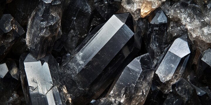 Morion crystal features a striking rough stone texture, showcasing quartz smokey elements. This black mineral, Morion crystal, captivates with its unique beauty and natural allure.