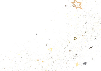 Stars - stars. Confetti celebration, Falling golden abstract decoration for party, birthday celebrate,