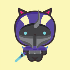 Cat cosplay as Knight of Darkness