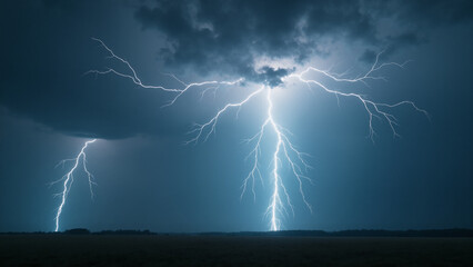 Lightning weather theme. Generative ai.