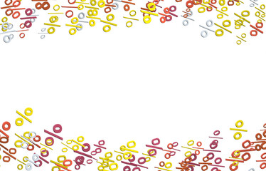 3d Sales icons floating in the air 3D rendering