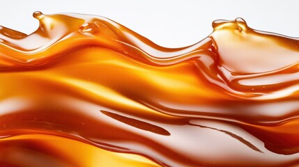 This striking image showcases golden liquid waves flowing in majestic rhythms, created in an abstract artistic style to evoke emotion and fluid motion.