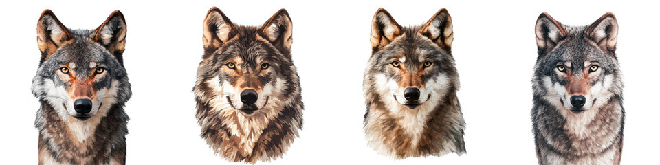 Fototapeta premium The Captivating Gaze of the Majestic Wolf Reveals Its Savage Prowess in the Wild long title The captivating gaze of the majestic wolf reveals its