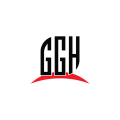 GHR  letter logo design with white background in illustrator, vector logo modern alphabet font