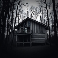 Obraz premium abandoned house in the woods