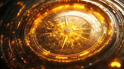 Obraz premium Golden World Illustration Featuring Elegant Metallic Tones and Luxurious Details