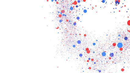 confetti - ndependence day USA banner mockup with confetti confetti in American national colors.