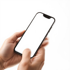 smartphone, blank search screen, mobile phone, search bar concept, holding phone, modern technology, minimalistic design, neutral background, digital search, hands holding smartphone, tech device, mob