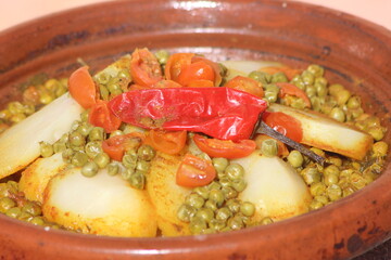 Tajine Close Up, Moroccan Traditional Food