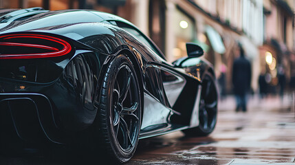 Naklejka premium car, auto, automobile, red, vehicle, transportation, cars, old, drive, road, wheel, retro, classic, vintage, transport, luxury, sports, sport, parking