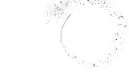 Winter Flurry: Mesmeric 3D Illustration Depicting Descending Festive Snowflakes