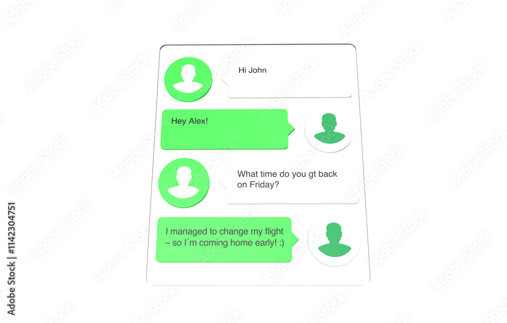 Poster Messaging App Interface