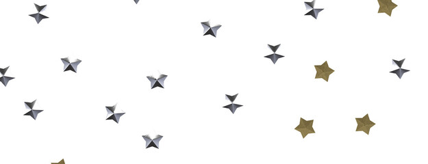 Celestial Downpour: Experience the Marvel of a 3D Gold Stars Rain