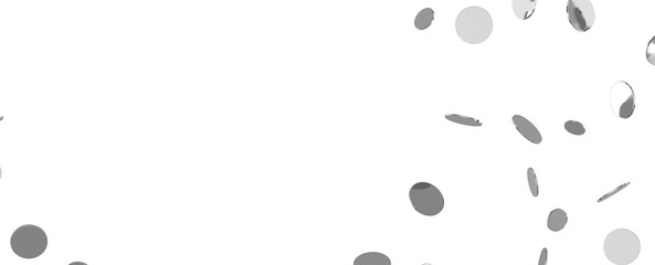 Shimmering Bliss: Mesmeric 3D Illustration Depicting Glistening silver Confetti