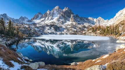 Majestic Mountain Lake Reflection 