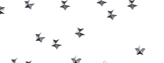 Celestial Christmas Symphony: Enthralling 3D Illustration of Falling Holiday Starbursts