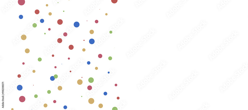 Poster multicolor confetti abstract background with a lot of falling pieces, isolated on a white background