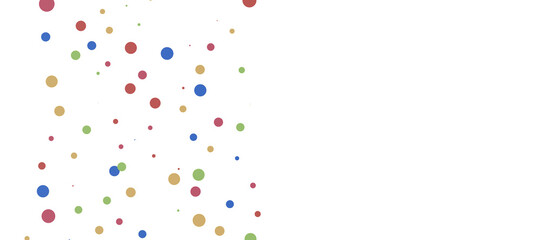 Multicolor confetti abstract background with a lot of falling pieces, isolated on a white background. Festive decorative tinsel element for design