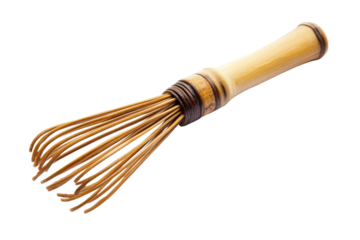 A beautifully crafted bamboo whisk designed for traditional tea preparation