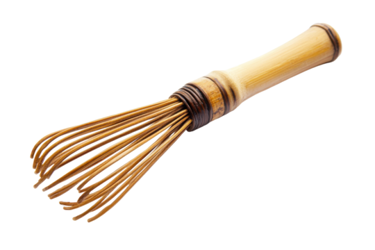 A beautifully crafted bamboo whisk designed for traditional tea preparation