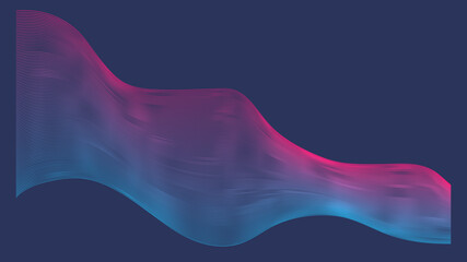 Abstract wavy object on black background. Vector illustration design. Eps 10.