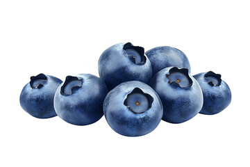 Blueberries isolated on transparent background