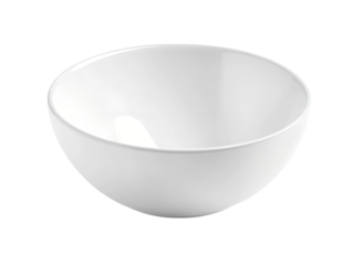 White round bowl isolated on transparent background