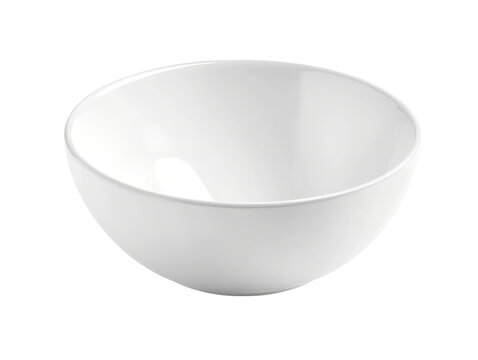 White round bowl isolated on transparent background