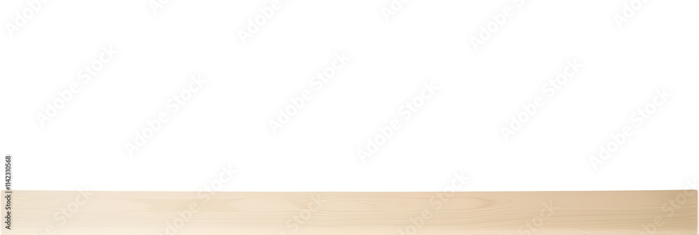 Poster A wooden table top with a plant pot on it is placed against a pure white background in sharp focus._00002_