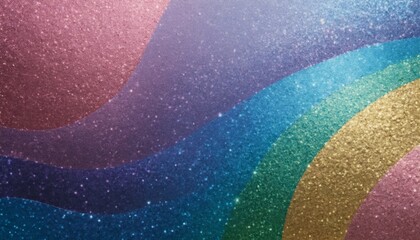 Obraz premium Iridescent glitter paper texture with rainbow shimmer effects