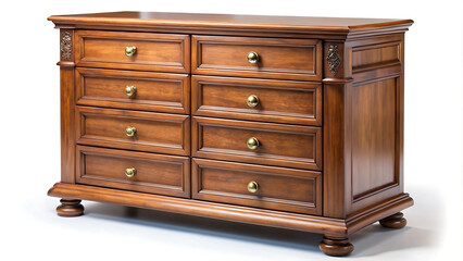 Chest of Drawers on a White Background